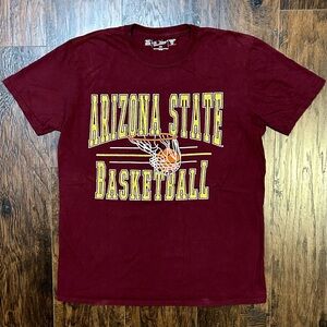 The Victory Arizona State University Basketball Tee Shirt Maroon Gold